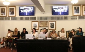 Da esq. para a dir., Silvana Batini, Vanele Falcão, Mônica di Piero, Kátia Junqueira, Marcia Dinis, Rita Cortez, Cristiane Brito Chaves, Ana Beatriz Rutowitsch Bicalho e Danielle Esquerdo