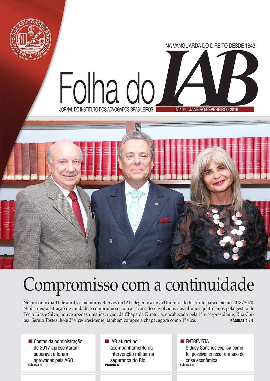 Folha do IAB - Edição 144 - Janeiro/Fevereiro 2018