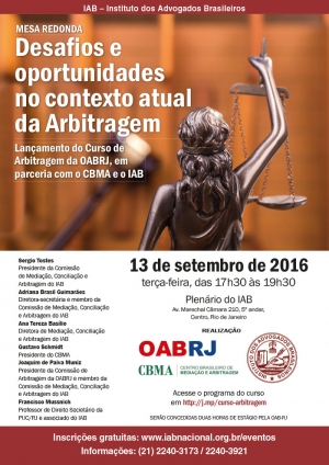 Mesa Redonda Desafios e oportunidades no contexto atual da Arbitragem