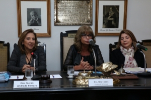 Da esq. para a dir., Suzani Ferraro, Rita Cortez e Denise Gentil