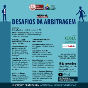[Webinar - Papo com o IAB] Desafios da Arbitragem