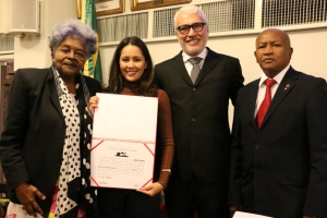  Da esq. para a dir., Edmée da Conceição Cardoso, Heloisa Nogueira Engel, Carlos Eduardo Machado e Agostinho Campos