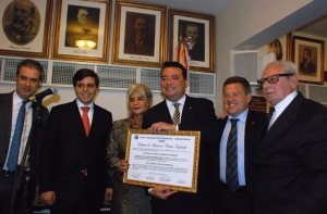 Da esq. para a dir., Ronaldo Cramer, Francisco Godoy Bueno, Rita Cortez, Fabrício Fernandes, Frederico Price Grechi e Darcy Zibetti