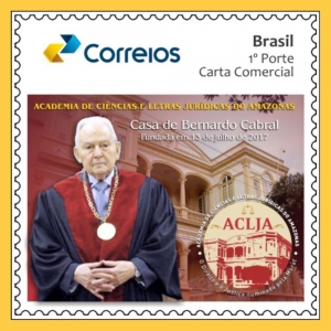 Bernardo Cabral é homenageado em selo comemorativo aos 32 anos da CF 