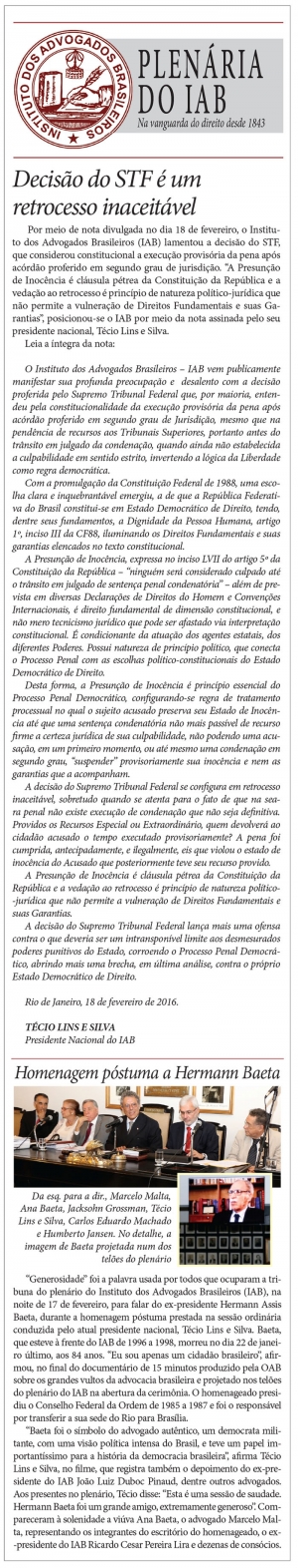 Decisão do STF é um retrocesso inaceitável