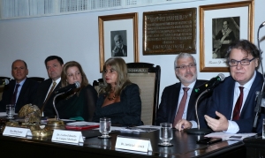 Da esq. para a dir., Paulo Renato Fernandes da Silva, Claudio Carneiro, Angela Dias Mendes, Rita Cortez, Carlos Eduardo Machado e Lenio Streck