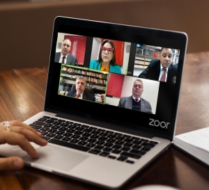 Da esq. para a dir., no alto, Ricardo Jobim, Carmela Grüne e Jorge Rubem Folena; embaixo, Sydney Limeira Sanches e Fábio Böckmann Schneider