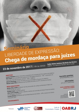 Seminário Liberdade de Expressão: Chega de mordaça para juízes