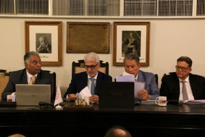 Da esq. para a dir., Humberto Adami, Carlos Eduardo Machado, Antônio Laért Vieira Junior e Arnon Velmovitsky