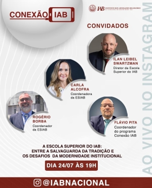 Tradição e desafios da Escola Superior do IAB serão tema de live no Instagram