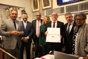  Da esq. para a dir., Jorge Rubem Folena, Alexandre Ayres, Paulo Fernando de Castro, Kátia Tavares, Flávio Augusto Fernandes, Sydney Limeira Sanches e Edmée da Conceição Cardoso