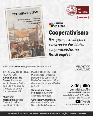 Livro com pesquisa inédita sobre a história das cooperativas no Brasil será lançado no IAB
