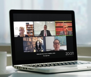 Da esq. para a dir., no alto, Maria Lucia Gyrão, Christiano Fragoso e Sydney Limeira Sanches; embaixo, Adriana Santos e Jorge Câmara