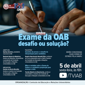 Instituto dos Advogados promove evento para debater exame da OAB