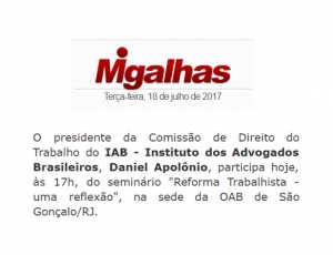 Seminário Reforma trabalhista - uma reflexão