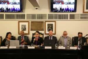  Da esq. para a dir., Silvia Regina Gandelman, Davison Rego Menezes, Adriana Brasil Guimarães, Ilan Leibel Swartzman, Ricardo Yogui e José Carlos Vaz e Dias