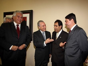 Cezar Britto, Michel Temer, Wadih Damous e Henrique Maués durante audiência na Câmara.