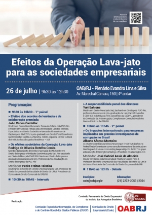 Efeitos da Operação Lava-jato para as sociedades empresariais