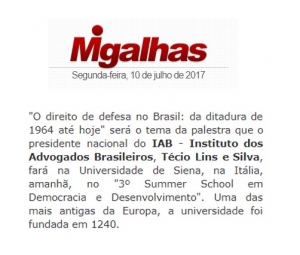 Técio faz palestra na Itália