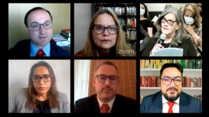  A partir do alto à esquerda, no sentido horário, Gabriel de Jesus Tedesco Wedy, Andrea Tourinho Pacheco de Miranda, Maria Nazareth da Penha Vasques Mota, Claudio Joel Brito Lóssio. Carlos Alexandre O´Donell Mallet e Bartira Macedo de Miranda