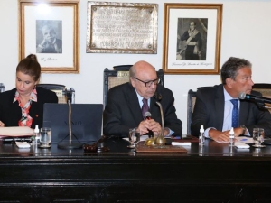 Da esq, para a dir., Adriana Brasil Guimarães, Sergio Tostes e Antônio Laért Vieira Junior