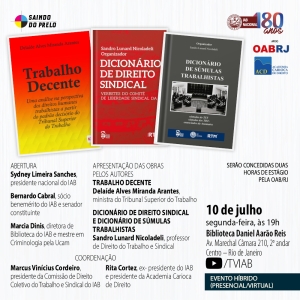 IAB - Saindo do Prelo - Lançamento de Livros