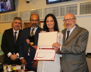 Da esq. para a dir., Sydney Sanches, Sérgio Sant'Anna, Monica de Abreu Dallari e Sergio Tostes