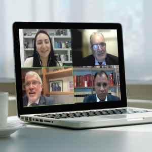 Da esq. para a dir., no alto, Marina Novellino Valverde e Victor Farjalla; embaixo, Carlos Eduardo Machado e Jorge Rubem Folena