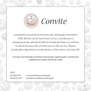 Inauguração da Subsede do IAB no Estado do Piauí