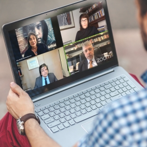Da esq. para a dir., no alto, Ana Amelia Menna Barreto e Dora Kaufman; embaixo, Ygor Valério e Sydney Sanches