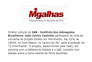 IAB participa de debate no Cine Odeon