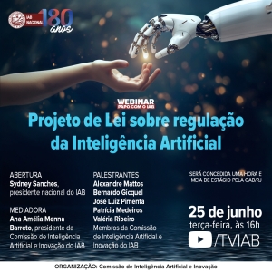 Regulação da inteligência artificial será tema de debate promovido pelo IAB nesta terça-feira