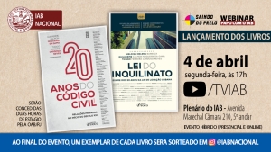 Dois livros serão lançados no plenário histórico do IAB na próxima segunda-feira 
