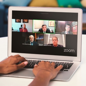 A partir do alto à esquerda, no sentido horário, Sônia Mendonça, Bernardo Gicquel, Luis Fernando Priolli, Guilherme Penteado e Carlos Eduardo Machado