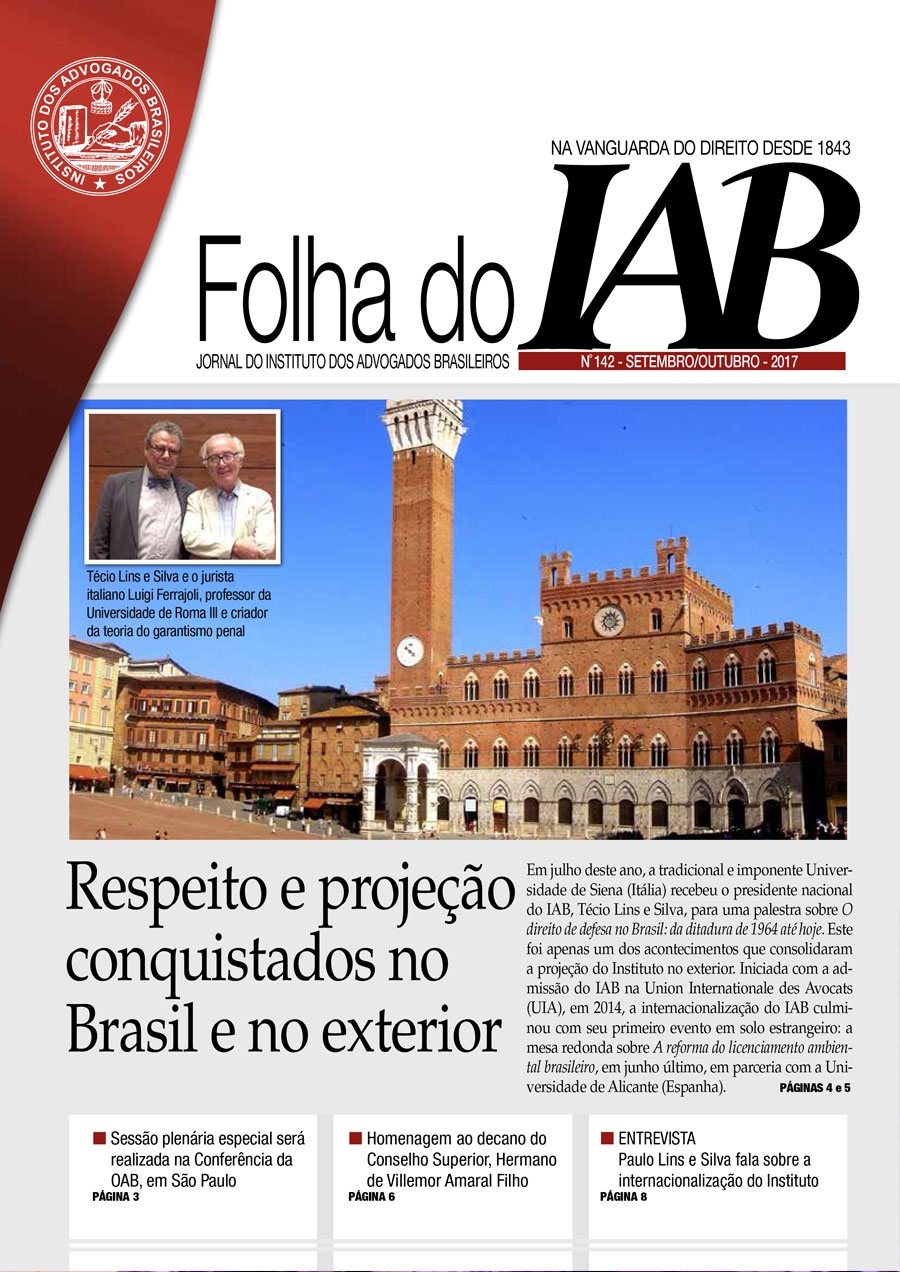 Folha do IAB - Edição 142 - Setembro/Outubro de 2017