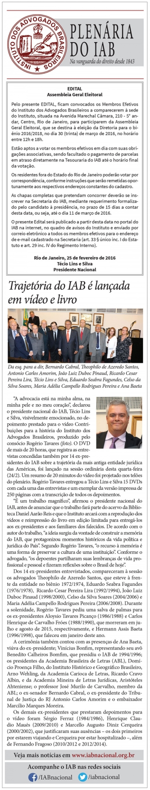 EDITAL Assembleia Geral Eleitoral