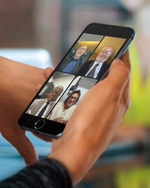  Da esq. para a dir., no alto, Flávio Pita e Marcus Vinicius Cordeiro; embaixo, Luiz Henrique de Oliveira Júnior e Ana Amélia Menna Barreto