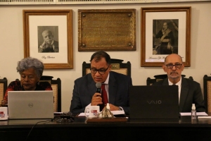 Da esq. para a dir., Edmée da Conceição Cardoso, Jorge Rubem Folena e Antônio Sias