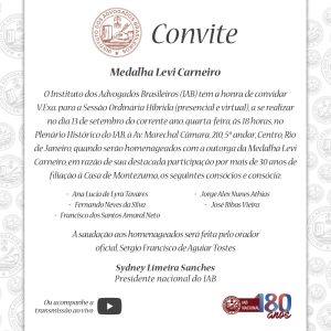 Entrega de Medalhas Levi Carneiro