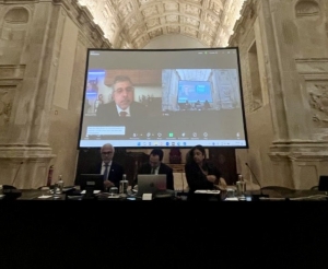 Da esq. para a dir., Carlos Eduardo Machado, João Nuno Calvão da Silva e Paula Veiga