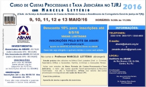 Curso de Custas Processuais e Taxa Judiciária no TJRJ