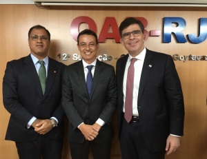 Da esq. para a dir., Jorge Folena, Cristiano Miller e Luciano Bandeira