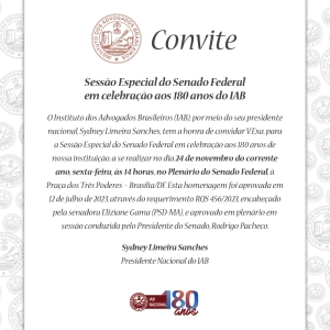 Senado Federal realiza homenagem aos 180 anos do Instituto dos Advogados