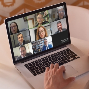 Da esq. para a dir., no alto, Ilana Benjó, Paulo Bessa e Osvaldo Agripino; no meio, André Carvalho, Julia Touriño Seixas e Antônio Alcoforado; embaixo, Alexandre Costeira Frazão e Arnaldo Rodrigues Neto