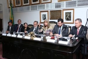 Da esq. para a dir. Frederico Price Grechi, José-Ricardo Pereira Lira, Zenaide Alves, Sylvio Capanema, Rita Cortez, Carlos Gabriel Feijó de Lima e Carlos Samuel de Oliveira Freitas