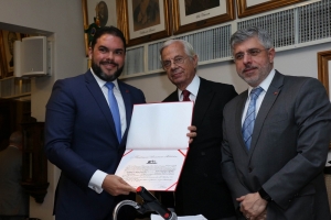 Da esq. para a dir., Pedro Henrique Silveira Ferreira do Amaral Duarte, Hariberto de Miranda Jordão Filho e Sydney Sanches