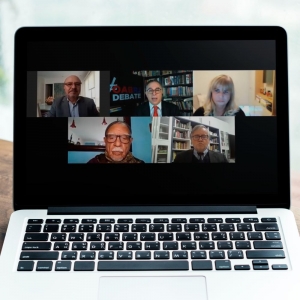 A partir do alto, à esquerda, no sentido horário, Marcus Vinicius Cordeiro, José Júnior, Rita Cortez, Aderson Bussinger e Amir Haddad