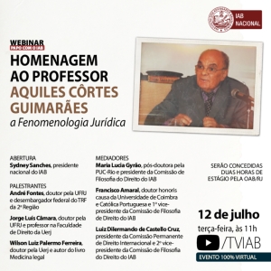 Professor Aquiles Côrtes Guimarães será tema de webinar no IAB, na terça-feira