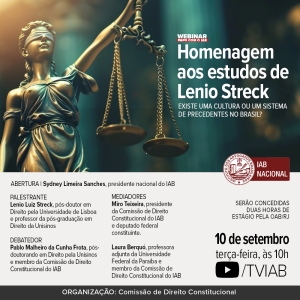 IAB | Webinar Papo com o IAB - Homenagem aos estudos d Lenio Streck