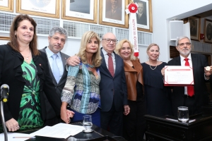 Da esq. para a dir., Adriana Brasil Guimarães, Sydney Sanches, Rita Cortez, Sergio Tostes, Tereza Pantoja, Silvia Roesler e Carlos Jorge Sampaio Costa